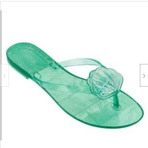 Melissa Green Shell Slippers